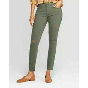 UNIVERSAL THREAD GOODS CO. WOMEN'S MID RISE JEGGINGS Jeans Army Green SIZE 0